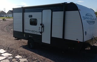 2025 20' Bunkhouse with Front RV Queen Bed, Cute!