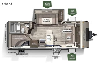 2021 Forest River RV Flagstaff Micro Lite 25BRDS