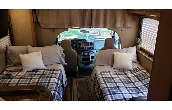 Dinette and Sofa converted to beds