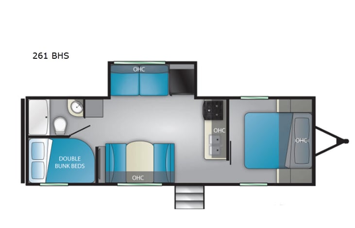 Representative floor plan provided by a trusted RVshare partner.