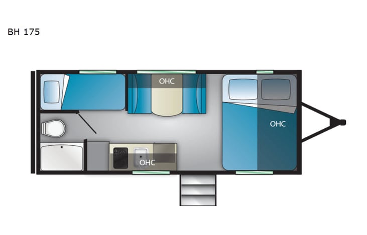 Representative floor plan provided by a trusted RVshare partner.