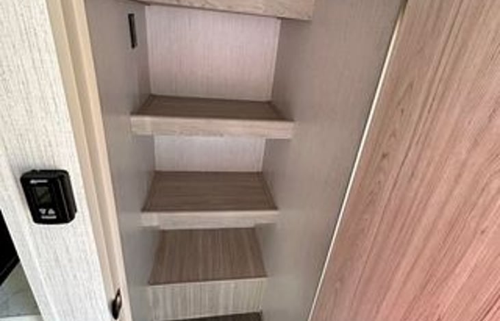 Once you step inside you'll notice a spacious closet with much need room inside to store anything!