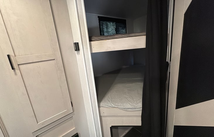 Bunks with curtain