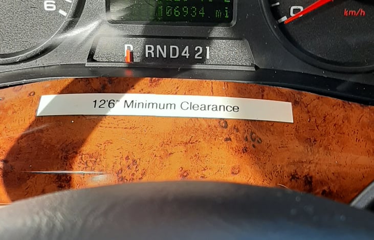 Clearance (very important) 12.6 you can't drive under any thing under 12.4 to be on the safe side.