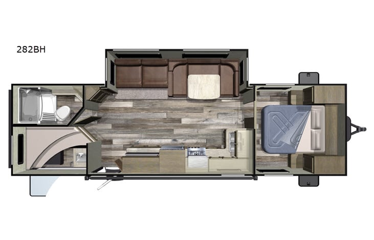 Representative floor plan provided by a trusted RVshare partner.