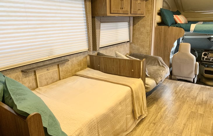 Dinette & sofa converted to beds