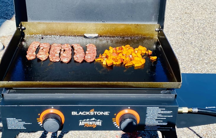 Blackstone 22" Adventure Ready Grill - breakfast time.