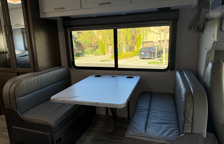 Dining table converts into bed