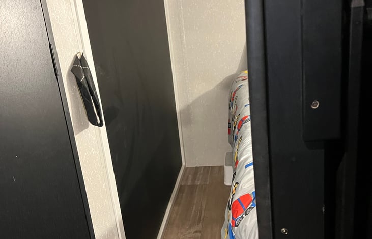 Added a chalkboard wall for kids to play write and draw on.