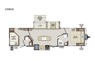 2020 Bullet 330BHS Full Bunks+ 2 Baths