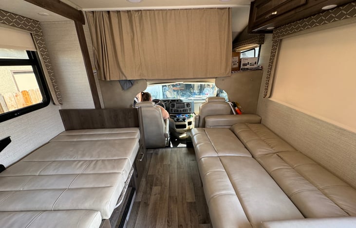 there's a double bunk above! and single bunks (or double if you are smaller) below.