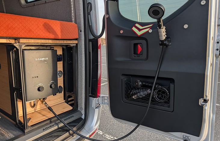 Hot water, outdoor shower