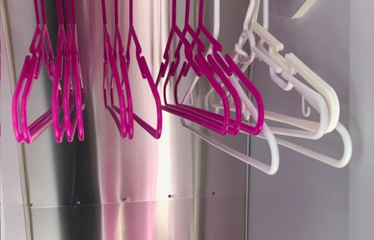 Closet with hangers