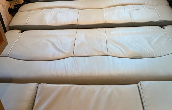 Sofa in bed position