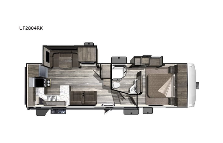 Representative floor plan provided by a trusted RVshare partner.