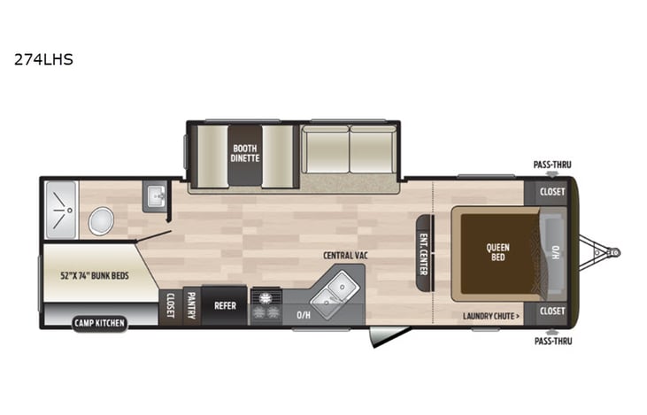 Representative floor plan provided by a trusted RVshare partner.
