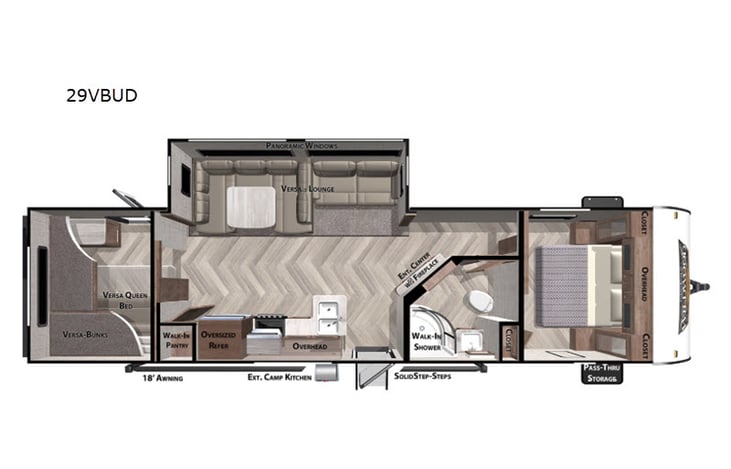 Representative floor plan provided by a trusted RVshare partner.