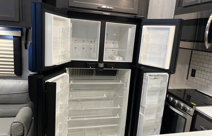 Large fridge with a freezer