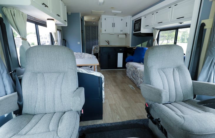Plenty of space and a huge open windshield for epic road views.