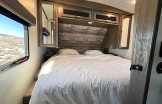 King Bed with Solar Travel Trailer