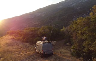 Off grid campervan with TV & ROOFTOP DECK