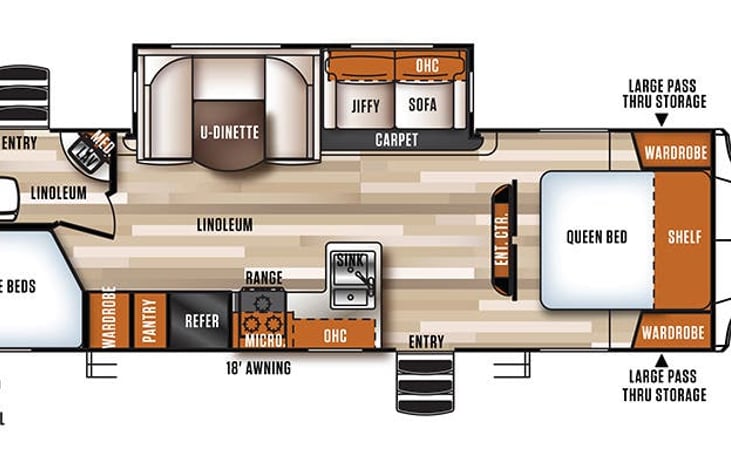 Layout, inclused outdoor kitchen