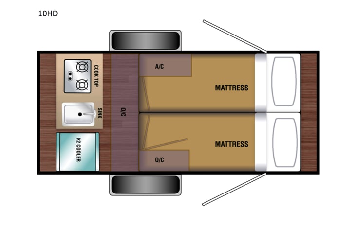 Representative floor plan provided by a trusted RVshare partner.