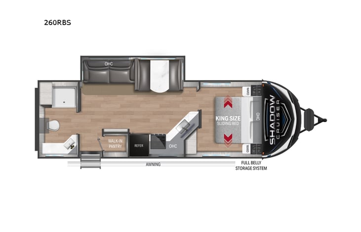 Representative floor plan provided by a trusted RVshare partner.