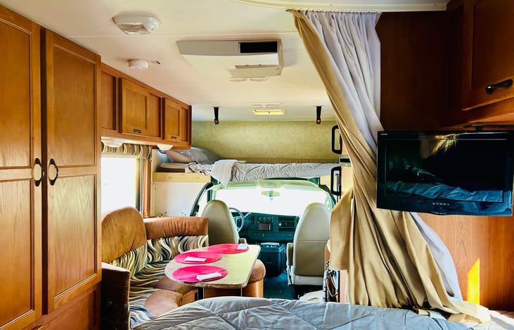 lots of closet and overhead storage space for the whole family