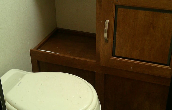 Toilet with Storage Cabinet
