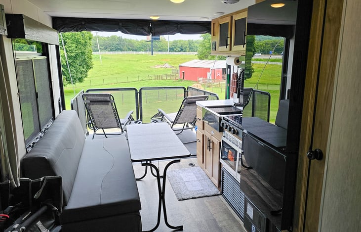 Let the air in. Best modern camping.