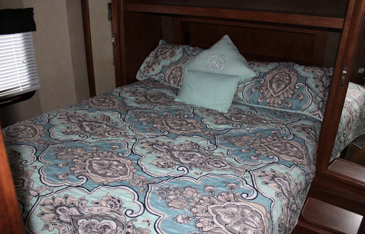 Private master with sliding doors.