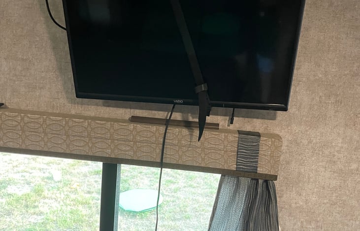 Master bedroom TV on swivel so you can find the perfect way to watch TV .