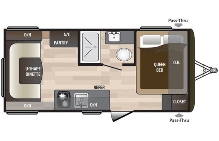 Floor plan view to get a better idea of how the trailer is laid out.