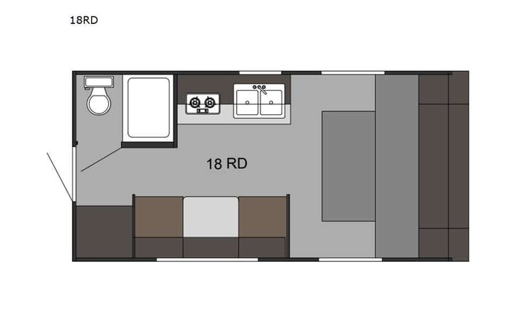 Representative floor plan provided by a trusted RVshare partner.