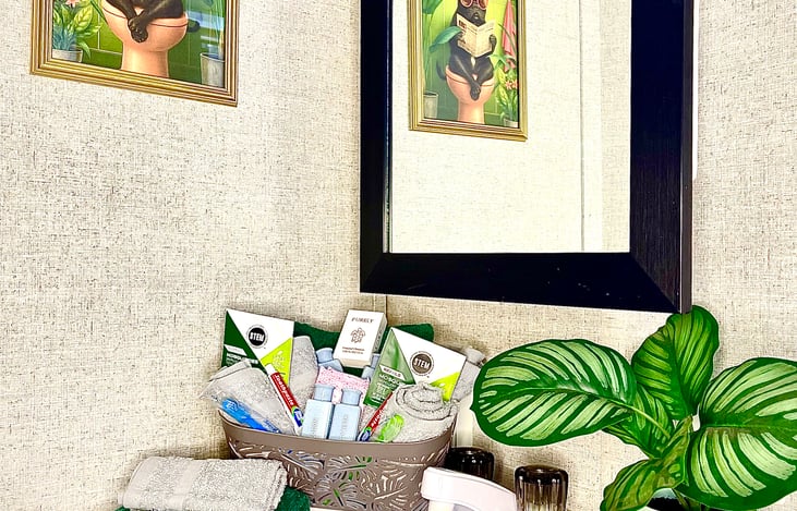 Everything you'll need in the bathroom!