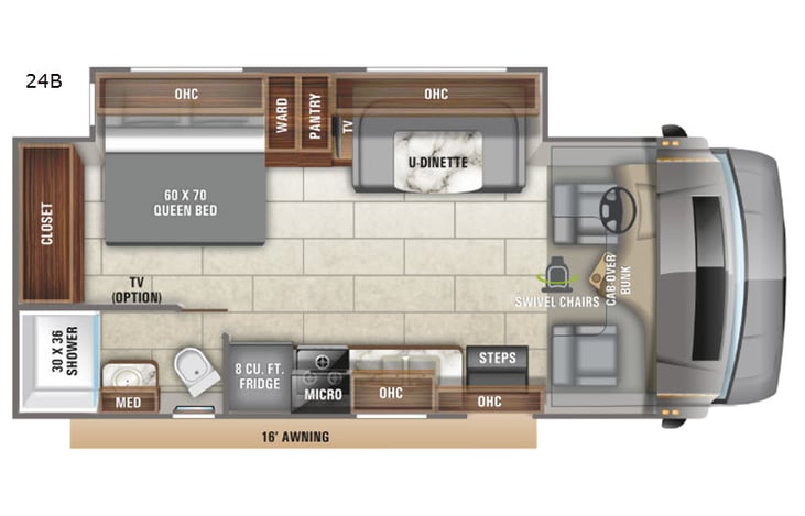 Representative floor plan provided by a trusted RVshare partner.