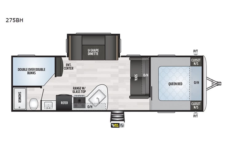 Representative floor plan provided by a trusted RVshare partner.