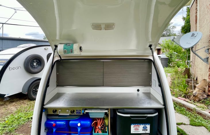 Ready-to-go kitchen. Everything shown here is included with standard price of rental.