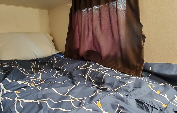 example bed makeup (bedding not included)