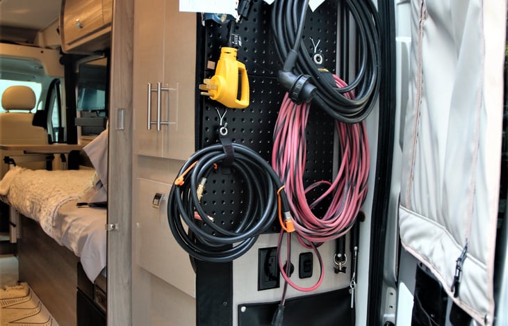 Wire and hose storage.