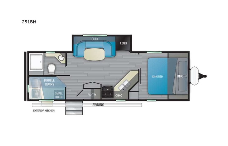 Representative floor plan provided by a trusted RVshare partner.