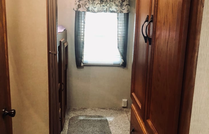 back view into bunk room