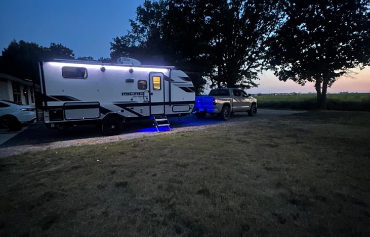 All lit up and cleaned. Ready for our first trip