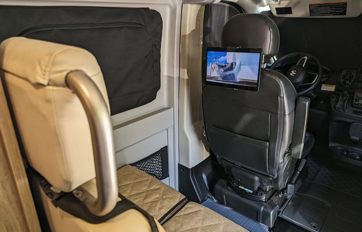 Seatback tablet holder provided (tablet not included)