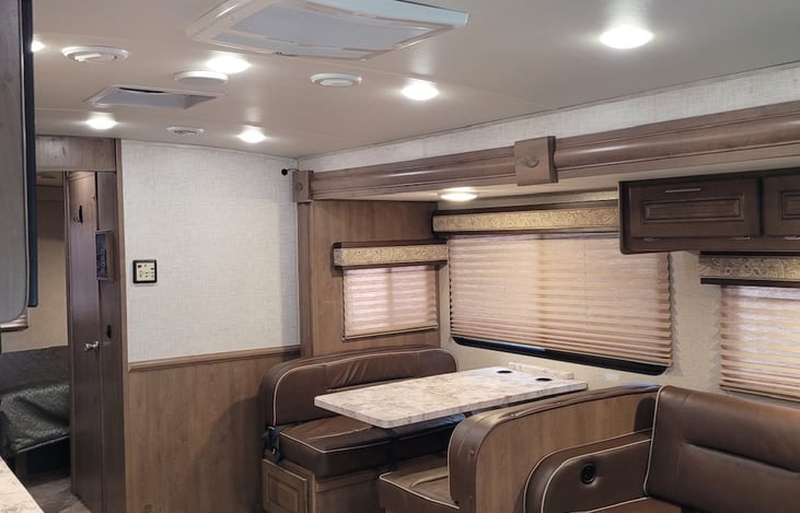 Dining for 4 indoors.