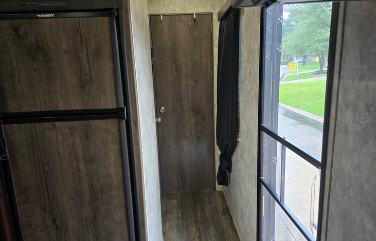 Hallway to bedroom & bathroom.