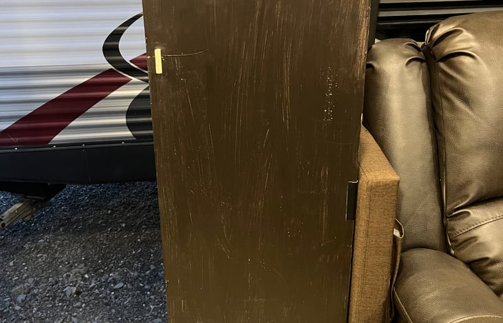 Shoe/storage unit I built with door closed.