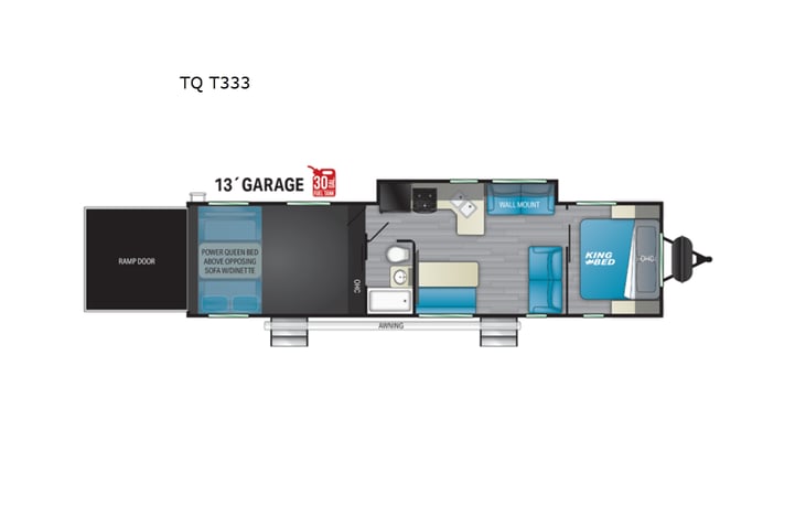 Representative floor plan provided by a trusted RVshare partner.