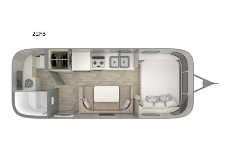 Representative floor plan provided by a trusted RVshare partner.